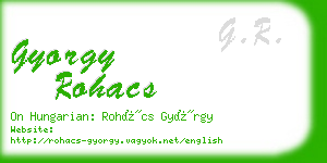 gyorgy rohacs business card